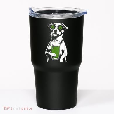 Irish Dog Drinking Beer Tumbler