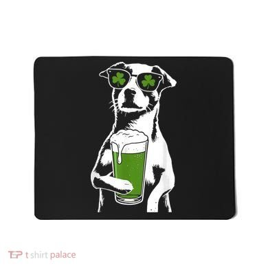 Irish Dog Drinking Beer Mousepad