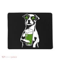 Irish Dog Drinking Beer Mousepad thumb 0