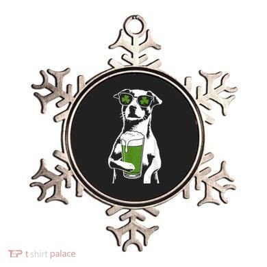 Irish Dog Drinking Beer Ornament