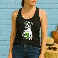Irish Dog Drinking Beer Women's Tank Top thumb 2