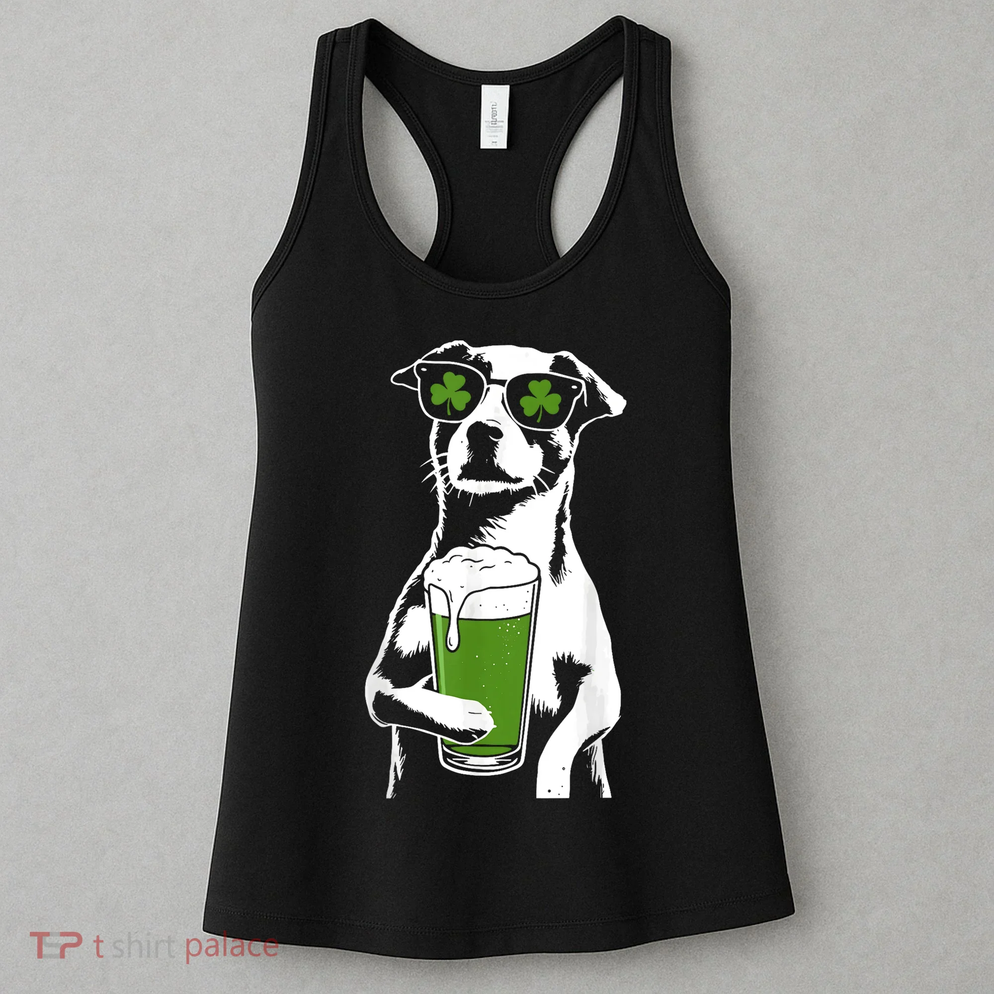 Irish Dog Drinking Beer Women's Tank Top