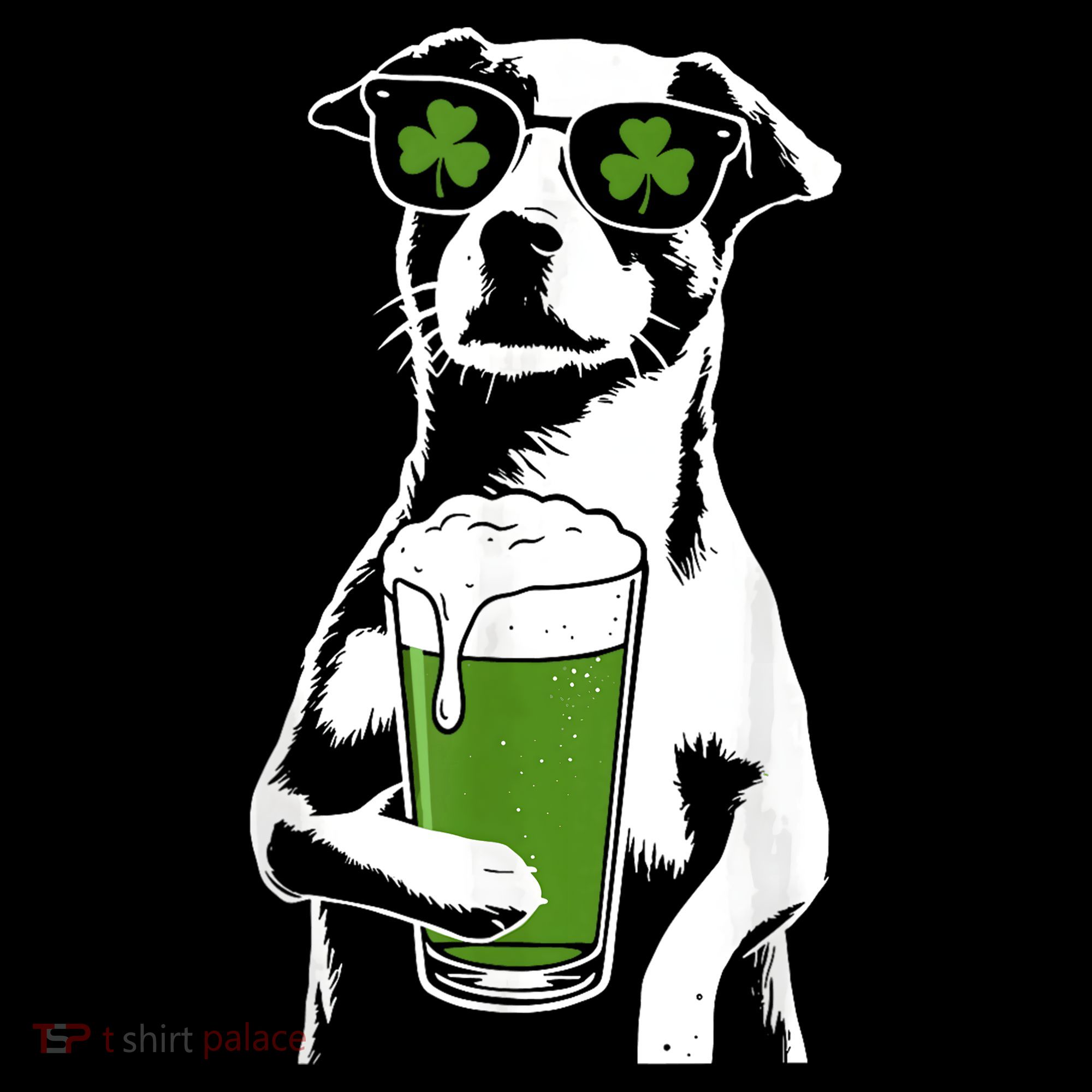 Irish Dog Drinking Beer Women's Tank Top