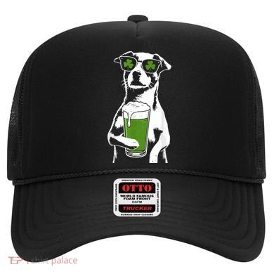 Irish Dog Drinking Beer Hat