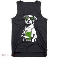 Irish Dog Drinking Beer Tank Top thumb 0