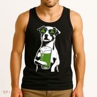 Irish Dog Drinking Beer Tank Top thumb 3