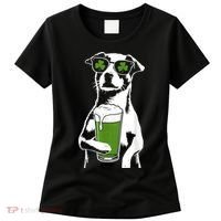 Irish Dog Drinking Beer Women's T-Shirt thumb 0
