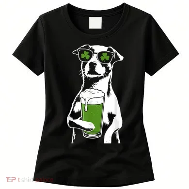 Irish Dog Drinking Beer Women's T-Shirt
