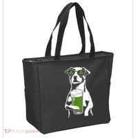 Irish Dog Drinking Beer Tote Bag thumb 2