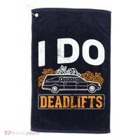 I Do Deadlifts Mortician Mortuary Funeral Director Golf Towel thumb 0