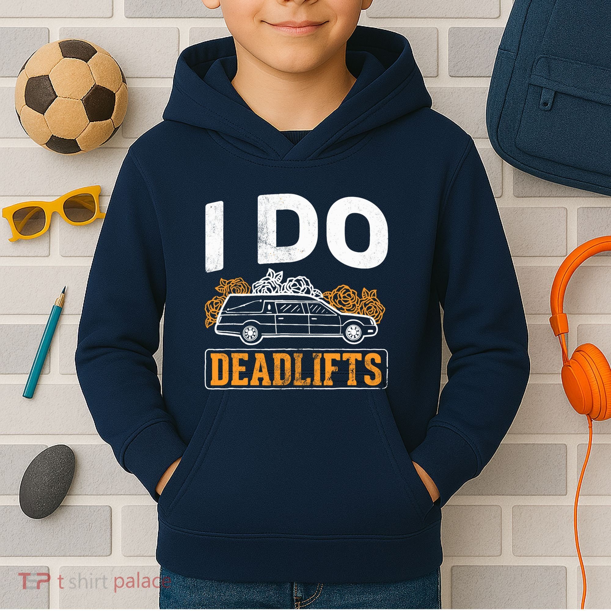 I Do Deadlifts Mortician Mortuary Funeral Director Kids Hoodie