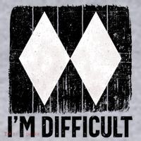 Im Difficult Double Black Diamond Ski Snowboard Gift Women's Racerback Cropped Tank thumb 2
