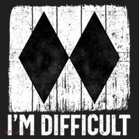 Im Difficult Double Black Diamond Ski Snowboard Gift Women's Sweatshirt thumb 2