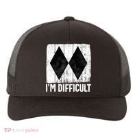 Im Difficult Double Black Diamond Ski Snowboard Gift Yupoong Adult 5-Panel Trucker Hat thumb 0