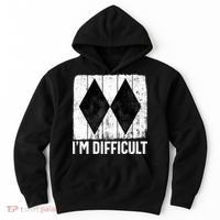 Im Difficult Double Black Diamond Ski Snowboard Gift Hoodie thumb 0