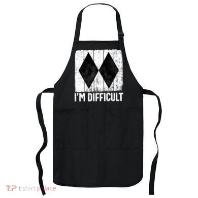 Im Difficult Double Black Diamond Ski Snowboard Gift Apron