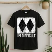 Im Difficult Double Black Diamond Ski Snowboard Gift T-Shirt thumb 2