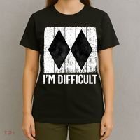 Im Difficult Double Black Diamond Ski Snowboard Gift T-Shirt thumb 4