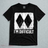 Im Difficult Double Black Diamond Ski Snowboard Gift T-Shirt thumb 5
