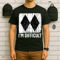 Im Difficult Double Black Diamond Ski Snowboard Gift T-Shirt thumb 6