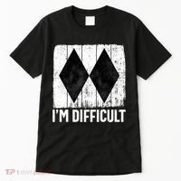 Im Difficult Double Black Diamond Ski Snowboard Gift Tall T-Shirt thumb 0