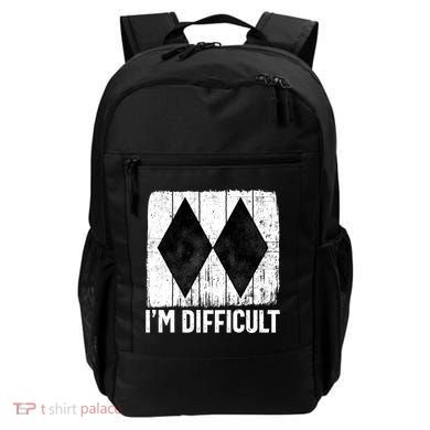 Im Difficult Double Black Diamond Ski Snowboard Gift Backpack