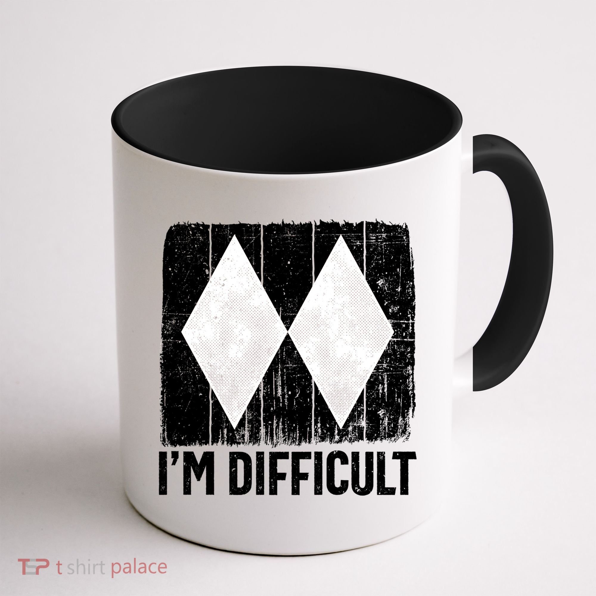 Im Difficult Double Black Diamond Ski Snowboard Gift Coffee Mug