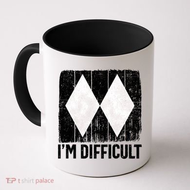 Im Difficult Double Black Diamond Ski Snowboard Gift Coffee Mug