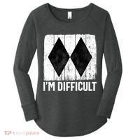 Im Difficult Double Black Diamond Ski Snowboard Gift Women's Perfect Tri Tunic Long Sleeve Shirt thumb 0