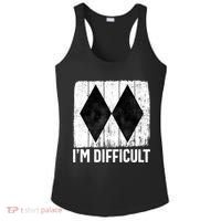 Im Difficult Double Black Diamond Ski Snowboard Gift Ladies PosiCharge Competitor Racerback Tank thumb 0