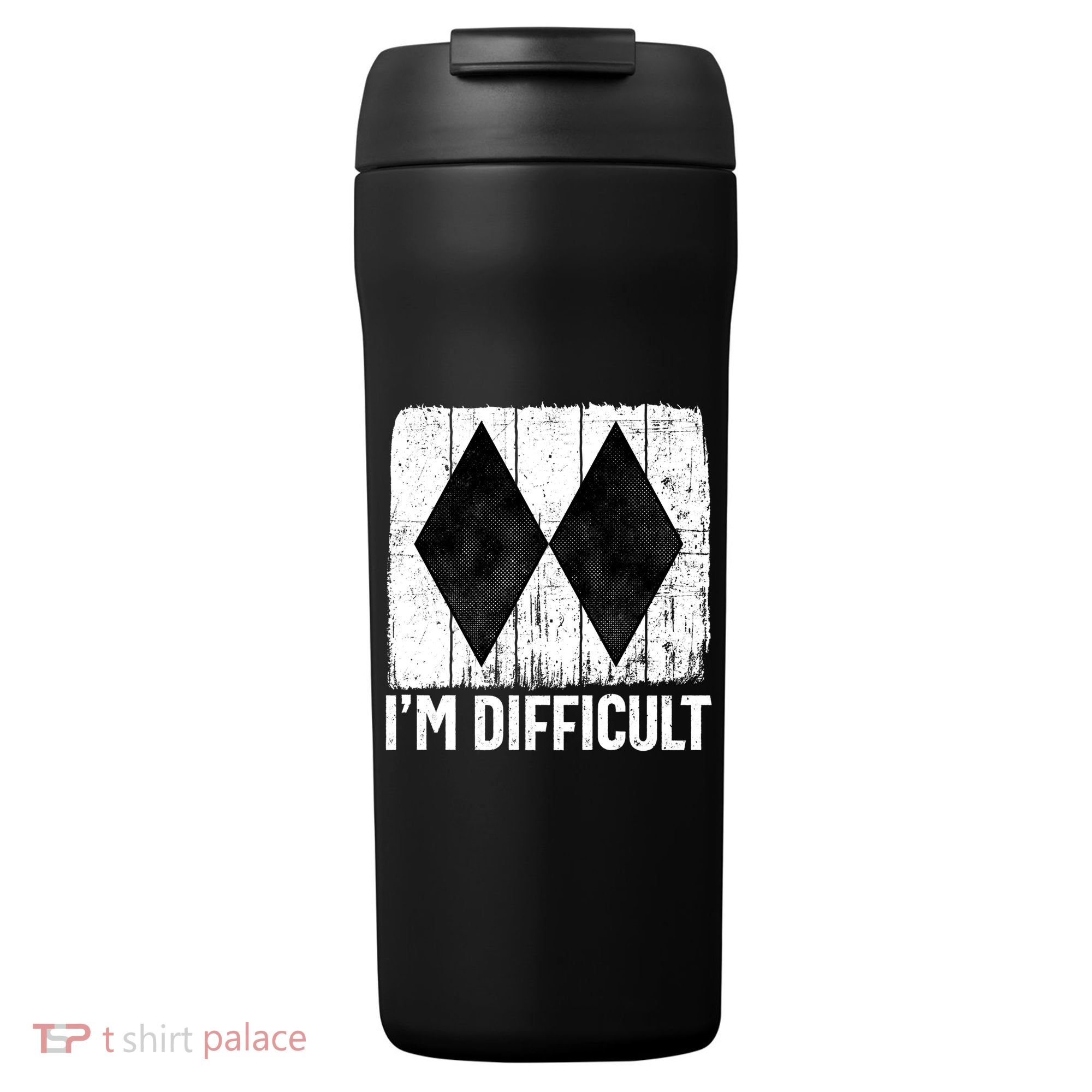 Im Difficult Double Black Diamond Ski Snowboard Gift 24oz Duet Stainless Steel Tumbler