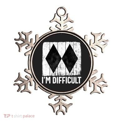 Im Difficult Double Black Diamond Ski Snowboard Gift Ornament