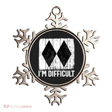 Im Difficult Double Black Diamond Ski Snowboard Gift Ornament