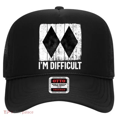 Im Difficult Double Black Diamond Ski Snowboard Gift Hat