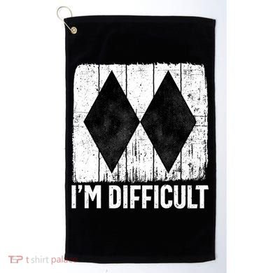 Im Difficult Double Black Diamond Ski Snowboard Gift Golf Towel