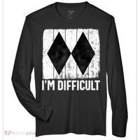 Im Difficult Double Black Diamond Ski Snowboard Gift Zone Performance Long-Sleeve T-Shirt thumb 0