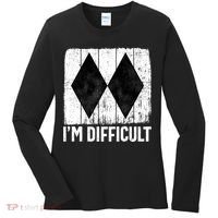Im Difficult Double Black Diamond Ski Snowboard Gift Women's Long Sleeve Shirt thumb 0