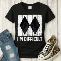 Im Difficult Double Black Diamond Ski Snowboard Gift Women's T-Shirt thumb 3