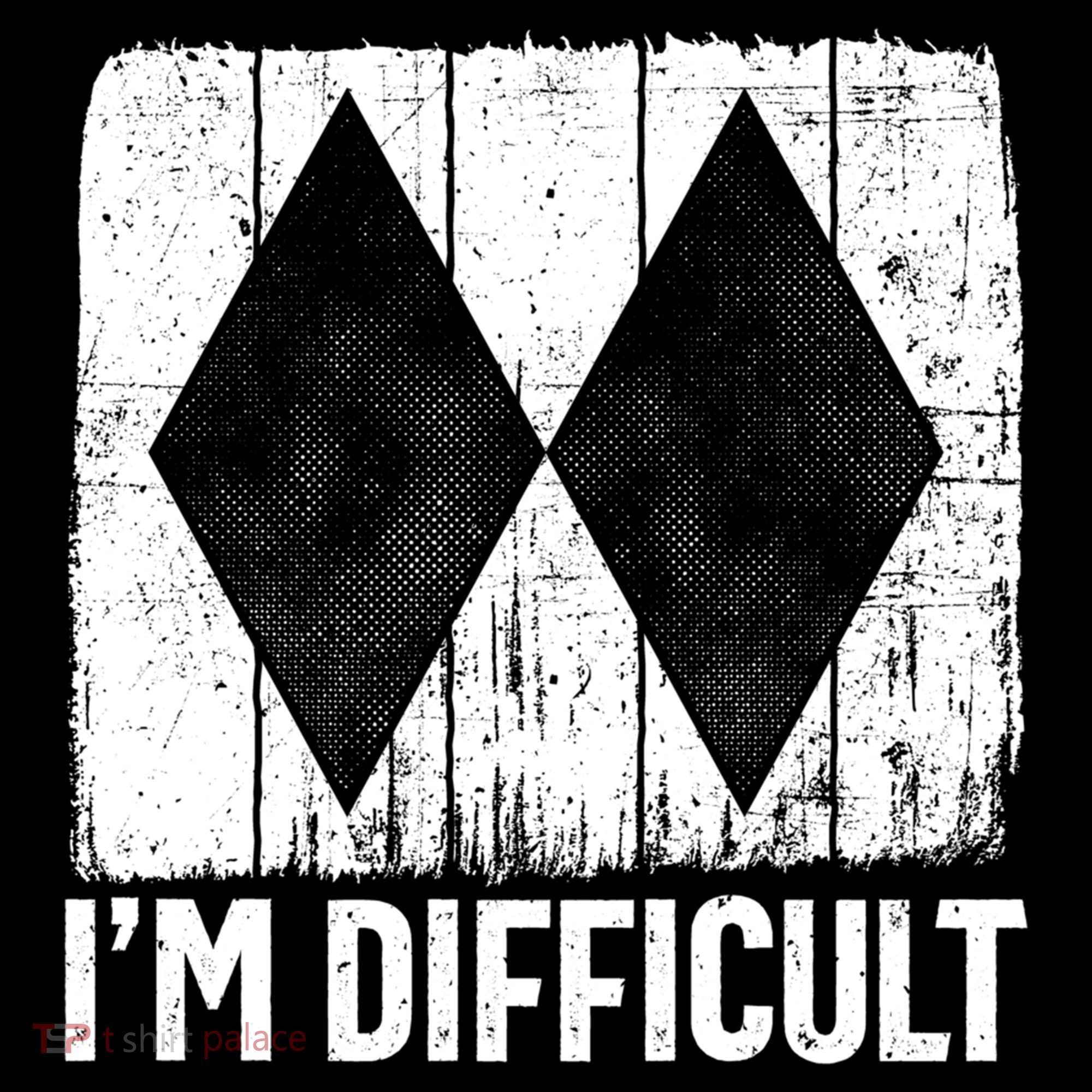 Im Difficult Double Black Diamond Ski Snowboard Gift Kids Long Sleeve Shirt