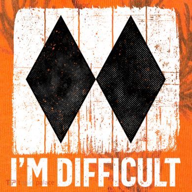 Im Difficult Double Black Diamond Ski Snowboard Gift Kati Licensed 12" Camo Cuffed Beanie