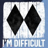 Im Difficult Double Black Diamond Ski Snowboard Gift Raglan Baseball Sleeve Shirt thumb 2