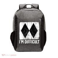 Im Difficult Double Black Diamond Ski Snowboard Gift Vector Backpack thumb 0