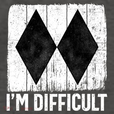 Im Difficult Double Black Diamond Ski Snowboard Gift Vector Backpack