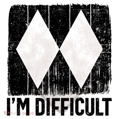 Im Difficult Double Black Diamond Ski Snowboard Gift Ceramic Ornament