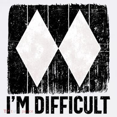 Im Difficult Double Black Diamond Ski Snowboard Gift Garment-Dyed Sweatshirt
