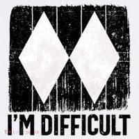 Im Difficult Double Black Diamond Ski Snowboard Gift Garment-Dyed Sweatshirt thumb 2