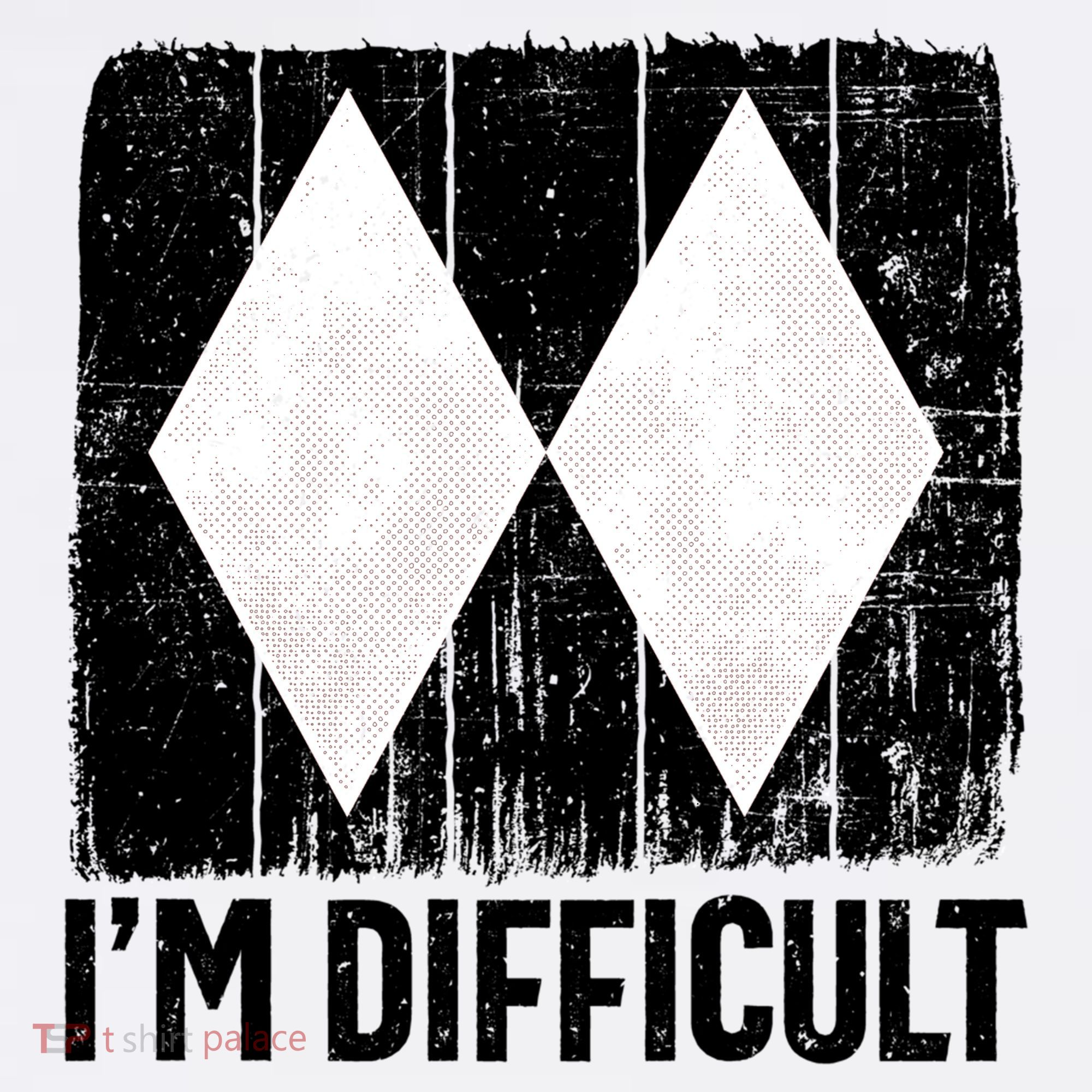 Im Difficult Double Black Diamond Ski Snowboard Gift Garment-Dyed Sweatshirt