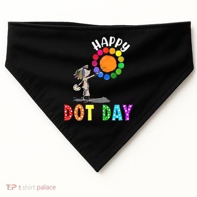 International Dot Day Colorful Polka Dot Happy Dot Day USA-Made Doggie Bandana