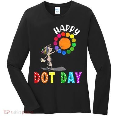 International Dot Day Colorful Polka Dot Happy Dot Day Women's Long Sleeve Shirt