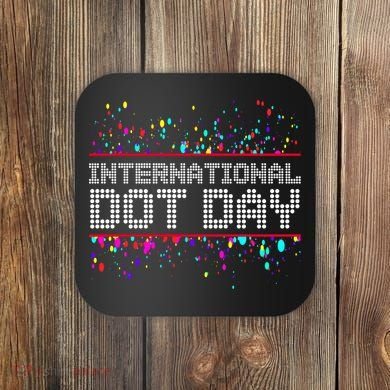 International Dot Day Dotted Logo Coaster